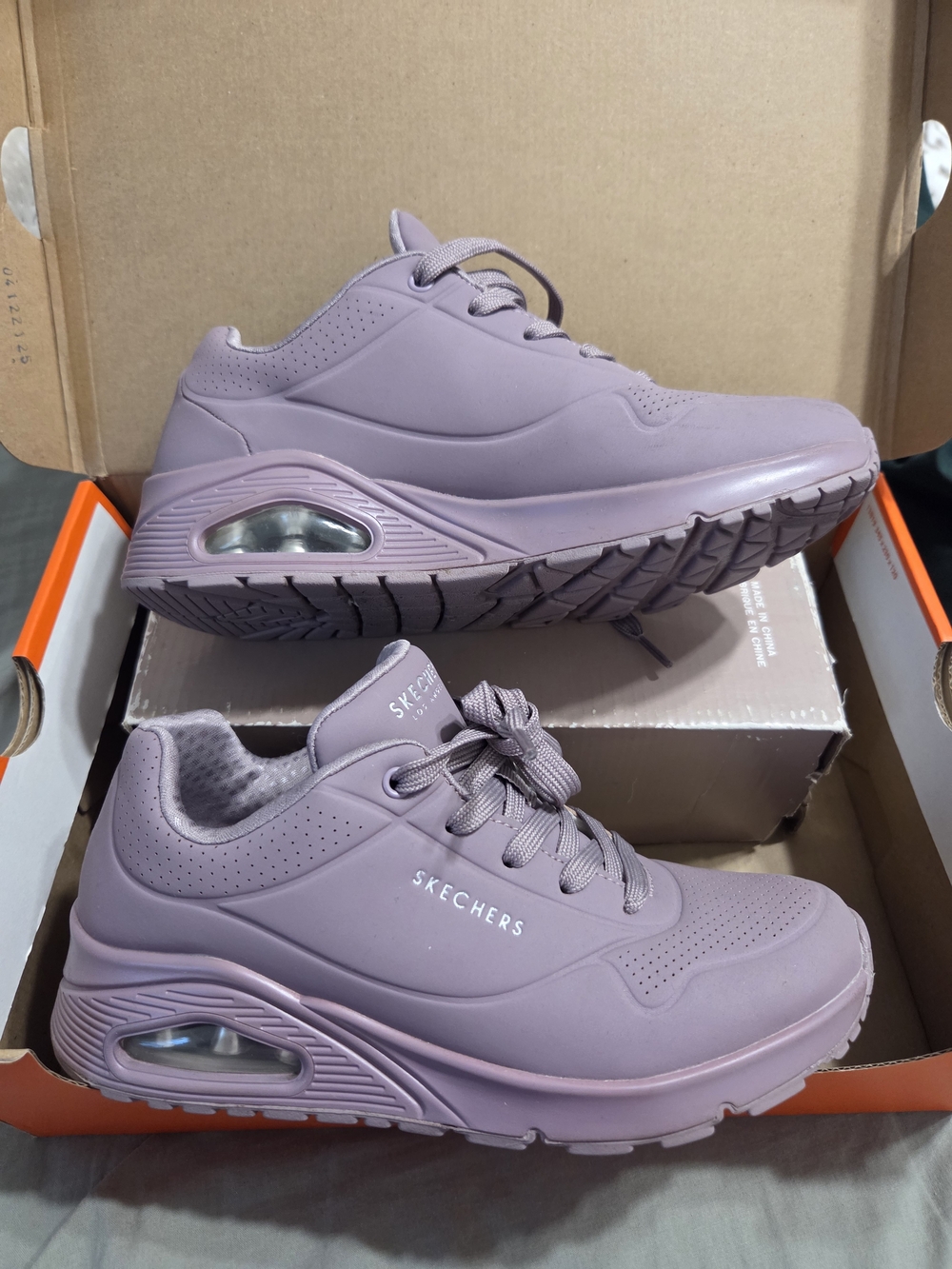 Skechers Women's Mauve Lace-Up Air-Cushion Sneakers